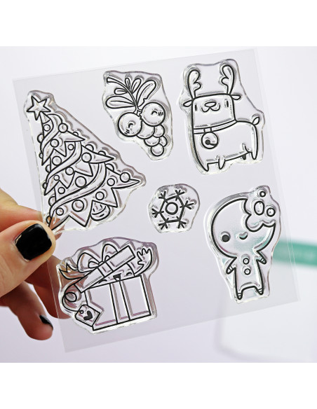 Tiempo de regalos clear stamps set | La vida en scrap