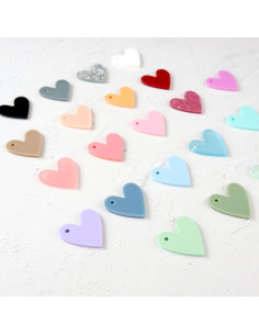 Set of 10 Antracita acrylic hearts 2