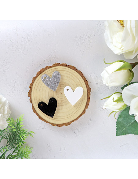 Set of 10 Tiffanys acrylic hearts