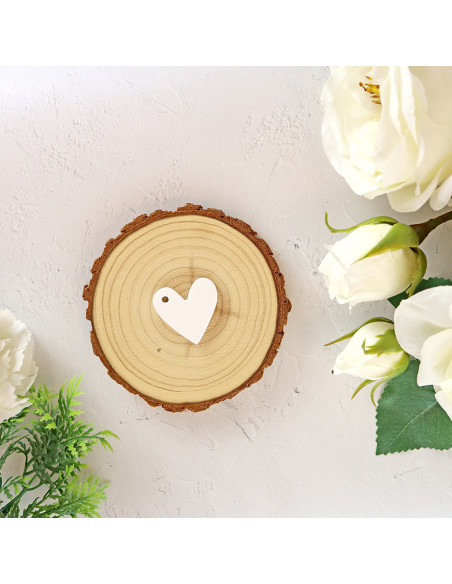 Set of 10 Blanco acrylic hearts