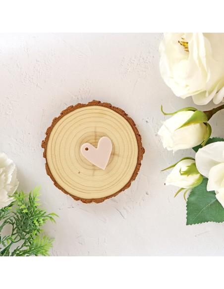 Set of 10 Nude acrylic hearts