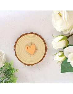 Set of 10 Melocotón acrylic hearts