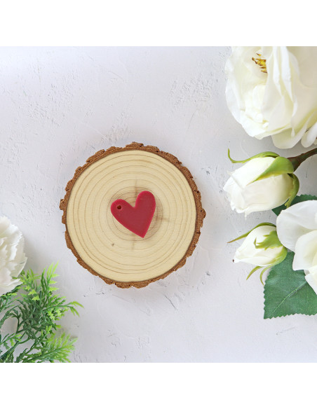 Set of 10 Cereza acrylic hearts