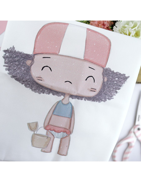 Dino Va a la playa Printed panel fabric | Ohana collection