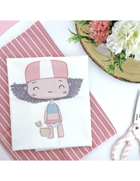 Dino Va a la playa Printed panel fabric | Ohana collection