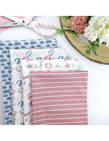 5m Nivea printed fabric | Ohana en la playa by Alúa Cid