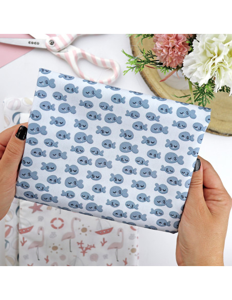5m Pececillos a la mar printed fabric | Ohana en la playa collection