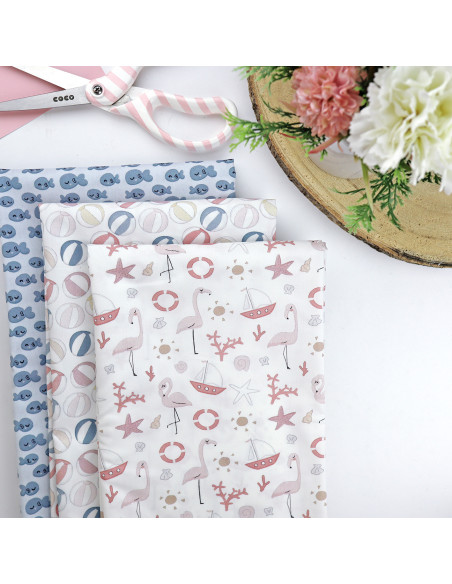 5m Aruba printed fabric | Ohana en la playa by Alúa Cid