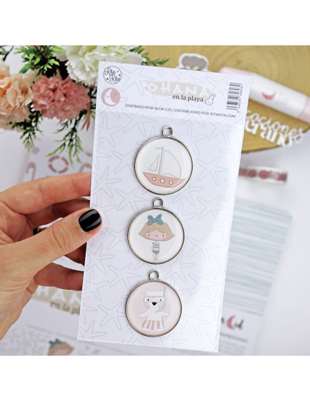 Ohana en la playa charms set