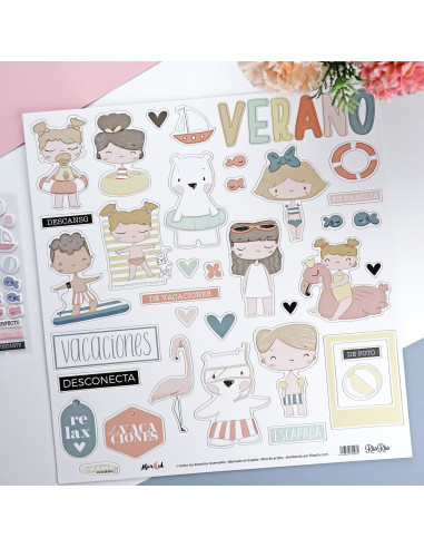 Ohana en la playa Chipboard by Alúa Cid