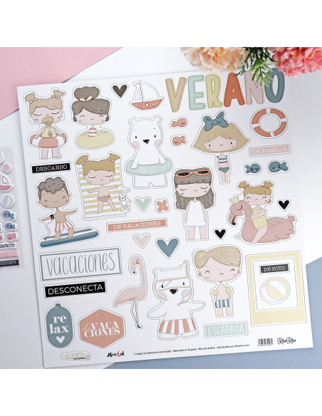 Ohana en la playa Chipboard by Alúa Cid