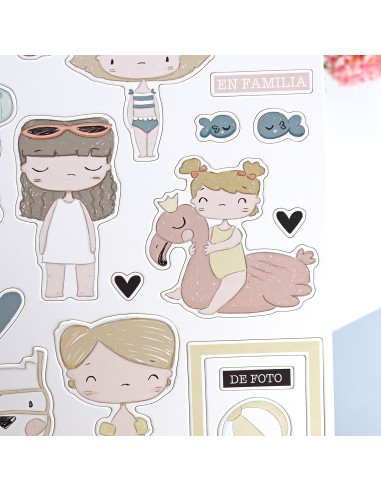 Ohana en la playa Chipboard by Alúa Cid Ohana en la playa Chipboard by Alúa Cid