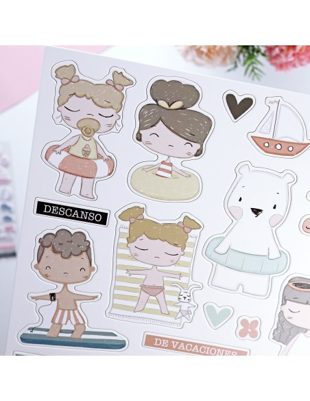 Ohana en la playa Chipboard by Alúa Cid