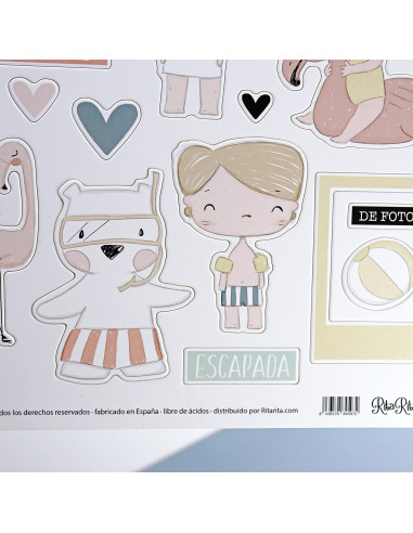 Ohana en la playa Chipboard by Alúa Cid Ohana en la playa Chipboard by Alúa Cid