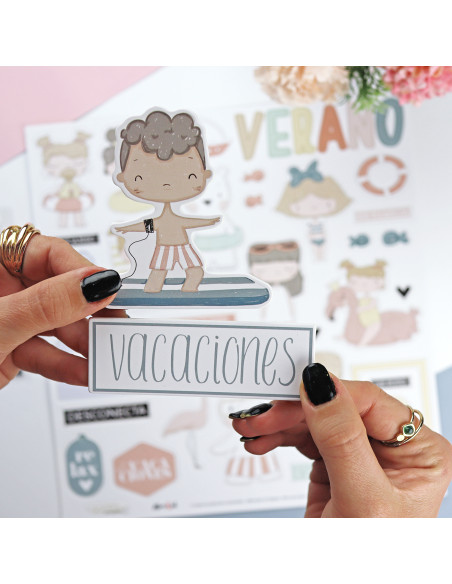 Ohana en la playa Chipboard by Alúa Cid