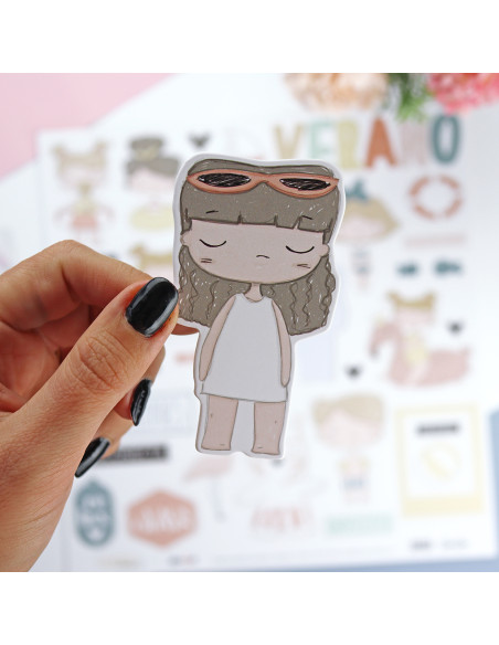 Ohana en la playa Chipboard by Alúa Cid