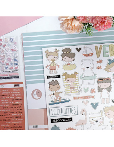 Ohana en la playa Chipboard by Alúa Cid