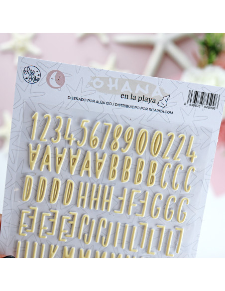 ABC Verano Ohana Puffy stickers | Alúa Cid design