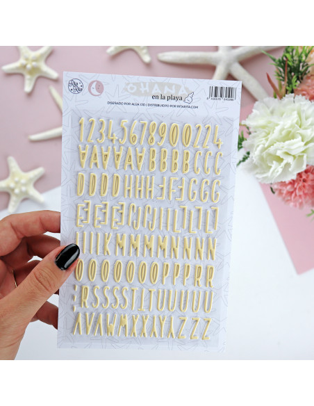 ABC Verano Ohana Puffy stickers | Alúa Cid design