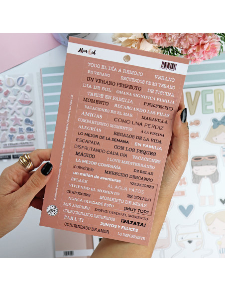 Ohana en la playa Mensajes stickers | Alúa Cid design