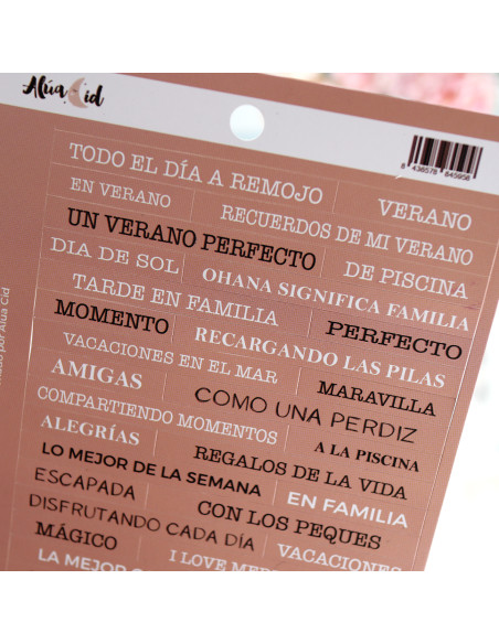 Ohana en la playa Mensajes stickers | Alúa Cid design