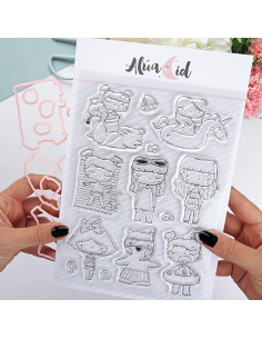 Ohana en la Playa stamp & dies set by Alúa Cid 2