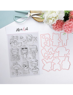 Ohana en la Playa stamp & dies set by Alúa Cid