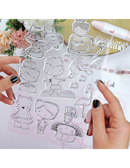 Ohana en Verano stamps & dies set | Alúa Cid