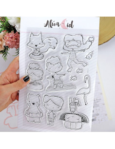 Ohana en Verano Clear stamp set by Alúa Cid