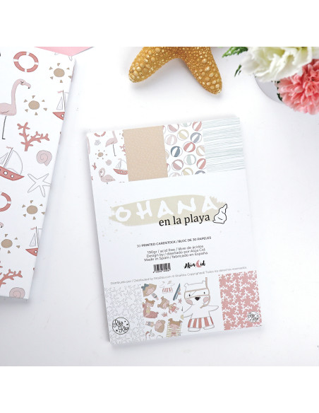 Ohana en la playa 6x8 paper pad of Alúa Cid