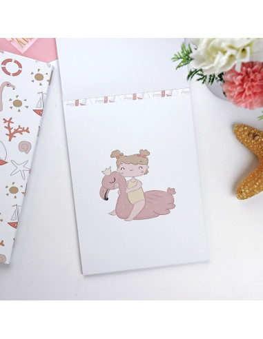 Ohana en la playa 6x8 paper pad of Alúa Cid