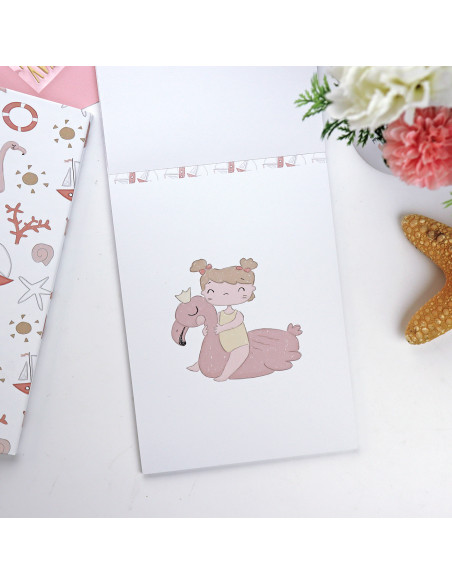 Ohana en la playa 6x8 paper pad of Alúa Cid