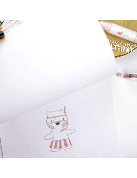 Ohana en la playa 12x12" paper pad | Alúa Cid design