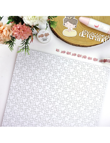 Ohana en la playa 12x12" paper pad | Alúa Cid design