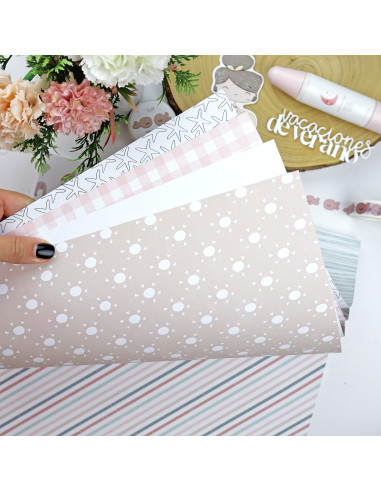 Ohana en la playa 12x12" paper pad | Alúa Cid design