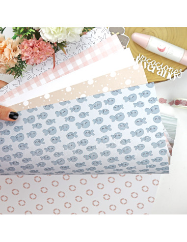 Ohana en la playa 12x12" paper pad | Alúa Cid design