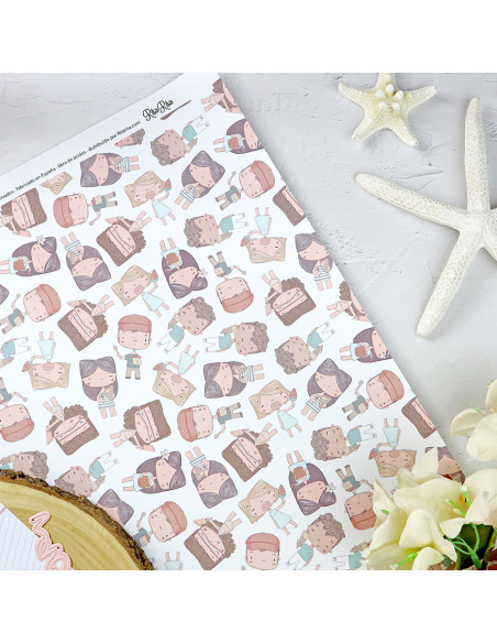 Popurrí Hawaii laminated paper sheet | Alúa Cid design