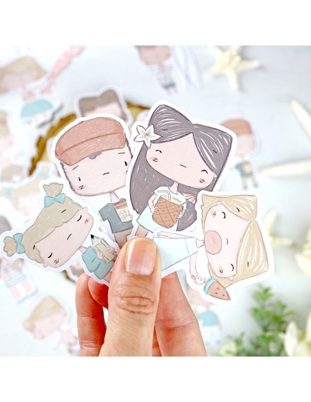 Hawaii ilustrations die-cut by Alúa Cid