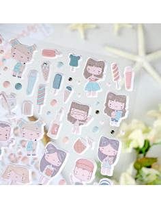 Hawaii puffy stickers | Alúa Cid design 2