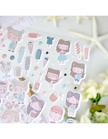 Hawaii puffy stickers | Alúa Cid design