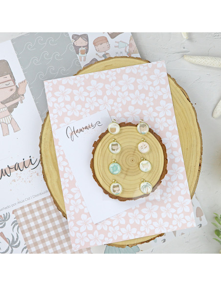 Hawaii mini metallic charms