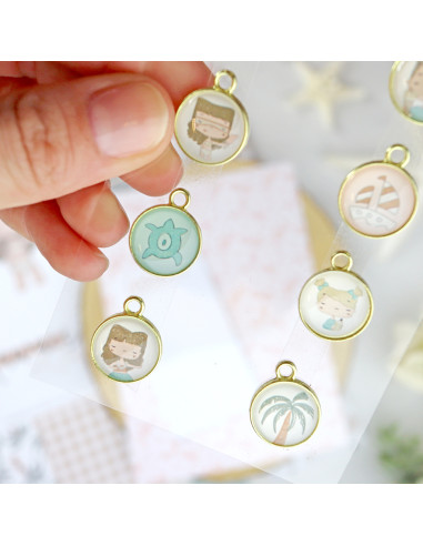 Hawaii mini metallic charms