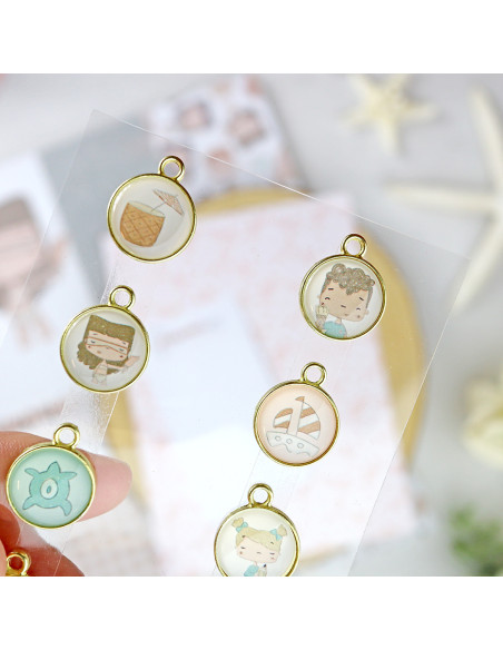 Hawaii mini metallic charms