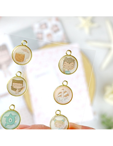 Hawaii mini metallic charms set |...