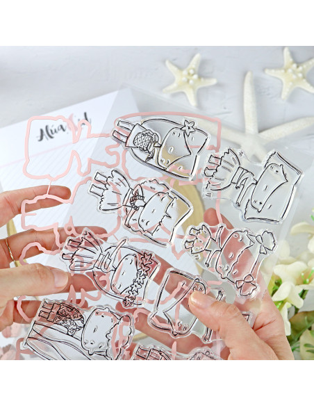 Hawaii stamp & dies set by Alúa Cid