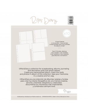 6x8'' Mixed pockets sleeves for Rita's Diary