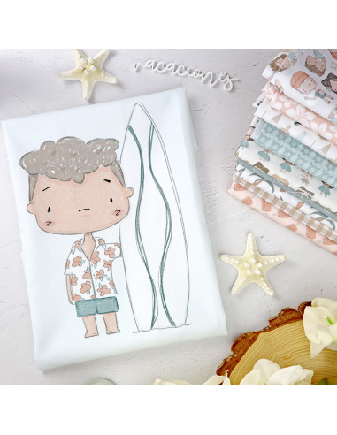 Surf Printed panel fabric | Ohana collection Surf Printed panel fabric | Ohana collection