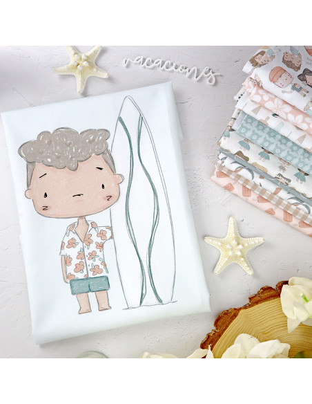 Surf Printed panel fabric | Ohana collection