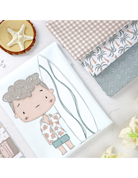 Surf Printed panel fabric | Ohana collection