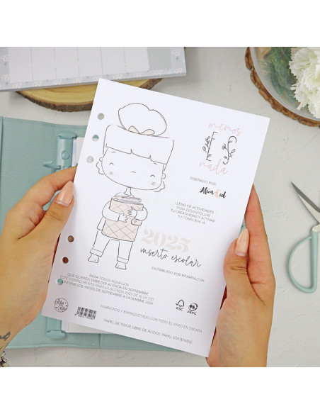 'Escolar 2025' diary insert A5 | Menos es Nada collection